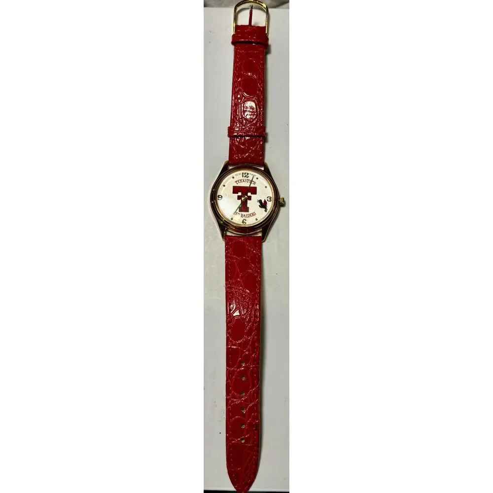 Vintage Sun Time Texas Tech Red Raiders Watch with Floating Logo